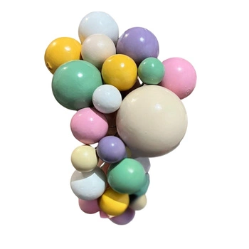 Toppery na tort kule na piku PASTELOWY MIX wz.I