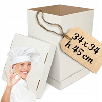 Pudełko na tort piętrowy 34x34x45 cm