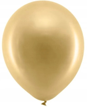 Balony Rainbow 23cm metalizowane, złoty 10 szt.