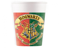 #ZKU Kubeczki papierowe (WM) Harry Potter Hogwards Houses Warner, 200 ml, 8 szt. (SUP label) (dawniej 93506)