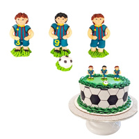 Figurki na tort PIŁKARZE W NIEBIESKICH STROJACH Slado