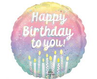 #BFK Balon foliowy 18" Holo Pearlized Birthday
