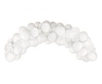 #GB Girlanda balonowa B&C biała, 70 szt.