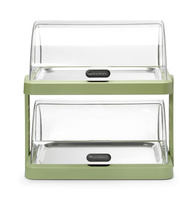 Podwójna witrynka chłodząca roll-top Duo UNIQ, HENDI, designed by Robert Bronwasser, zielony, 480x355x(H)480mm, Prostokątny Wariant podstawowy