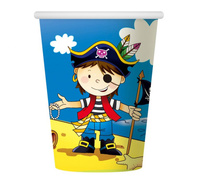 #ZKU Kubeczki papierowe "Pirat". 270ml/6 szt. KK