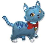 #BFK Balon foliowy 14" FX - Kotek niebieski, niepakowany