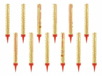 Race fontanny na tort, złoty, 12cm (1 op. / 12 szt.)