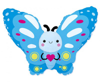 #BFK Balon foliowy 24" FX - Motylek (niebieski) KK