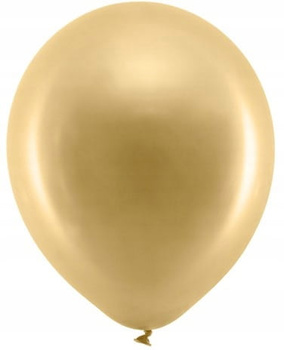 Balony Rainbow 23cm metalizowane, złoty 10 szt.