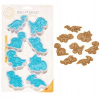 Stemple wykrawaczki z tłoczkiem DINOZAURY 8 szt.