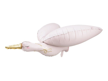 Balon foliowy Bocian, 103x60 cm, jasny różowy Party Deco