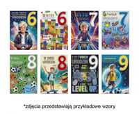 #ZK Laurka z cyframi na gąbkach exclusive B6GE 117x167 Urodziny Dziecięce zest. 738 Dziecięce 6-9 lat, Chłopiec, Cyfry