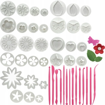 Zestaw 47 foremek i narzędzi do mas cukrowych czekolady 