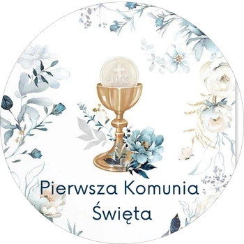 Opłatek na tort PIERWSZA KOMUNIA ŚWIĘTA WZ.XXXII