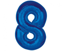 #BFC35 Balon foliowy, cyfra 8, niebieska, 92 cm AA