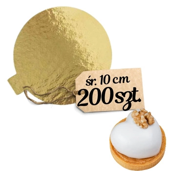 Bankietówki podkładki pod monoporcje jednostronne ZŁOTE 10 cm 200 szt.