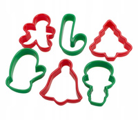 Zestaw 6 szt. wykrawaczek foremek do ciasteczek ŚWIĄTECZNE WZORY Galicja