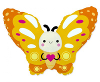 #BFK Balon foliowy 24" FX - Motylek (żółty) KK