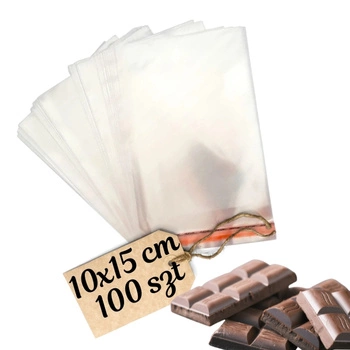Woreczki celofanowe z klejem 10x15 cm 100 szt.