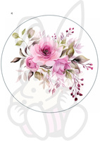 Wydruk jadalny KWIATY KWIATKI ODCIENIE RÓŻU WZ. IV