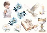 Opłatek na TORT PIERWSZA KOMUNIA ŚWIĘTA WZ.XXVI