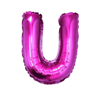 #BFK Balon foliowy "Litera U", różowa, 35 cm KK