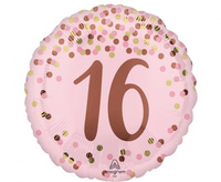 #BFK Balon foliowy 18" Pretty pink 16th birthday