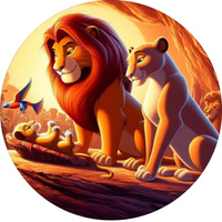 Opłatek na tort KRÓL LEW WZ.III