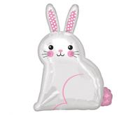#BFK Balon foliowy JuniorShape Biały Króliczek 40x55 cm, zapakowany