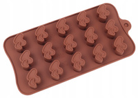 Forma silikonowa do pralin czekoladek PODWÓJNE SERDUSZKA