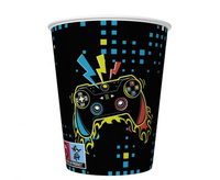 #ZKU Kubeczki pap. Play Joystick Pad, 250 ml, 8 szt.