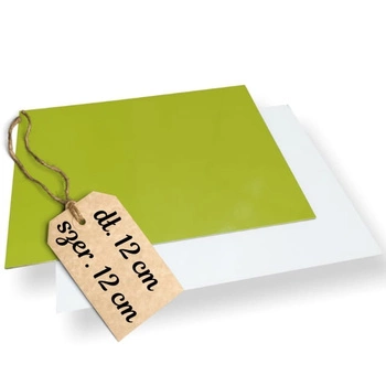 Dwustronny podkład pod tort 12x12 cm BIAŁO - ZIELONY