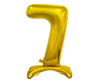 #BFC7 Balon foliowy B&C Cyfra stojąca 7, złota, 74 cm AA