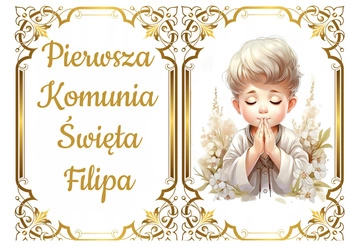 Opłatek na TORT PIERWSZA KOMUNIA ŚWIĘTA WZ.XLI