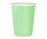 #ZKU_GD Kubeczki pap. jednokolorowe miętowe, 250ml/14 szt.