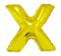 #BFK Balon foliowy "Litera X", złota, 89 cm KK