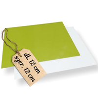 Dwustronny podkład pod tort 12x12 cm 10 szt. BIAŁO - ZIELONY