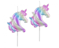 #SU Świeczki pikery Jednorożce, opalizujące, 2 szt. KK