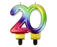 #SC4 Świeczka B&C cyferka 20, Galaxy, 7,5 cm KK