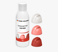Barwnik COCOA BUTTER na bazie tłuszczu kakaowego CZERWONY SŁONECZNY 100g Food Colours