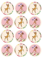 Wydruk jadalny opłatek na muffiny babeczki BAMBI WZ.II