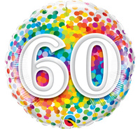#BFK Balon foliowy 18" QL CIR "60 Confetti" KK