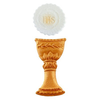 Dekoracja cukrowa ZŁOTY KIELICH + HOSTIA