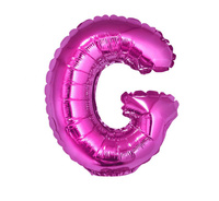 #BFK Balon foliowy "Litera G", różowa, 35 cm KK