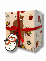 Pudełko na ciasto 16x16x9 cm ŚWIĄTECZNY BAŁWANEK