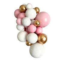 Toppery na tort kule na piku ZŁOTO BIAŁO RÓŻOWE